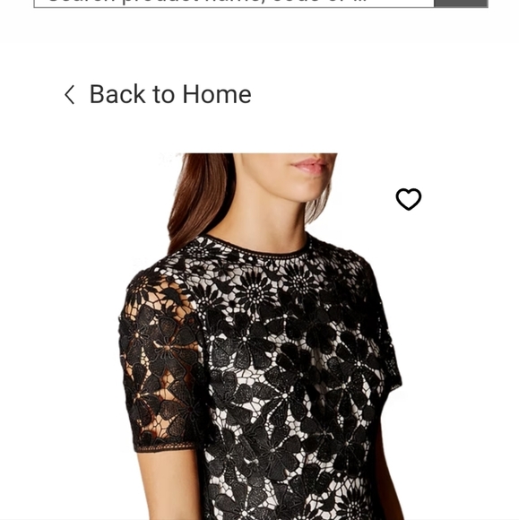 Karen Millen Black and White Lace Midi Dress - Picture 4 of 16